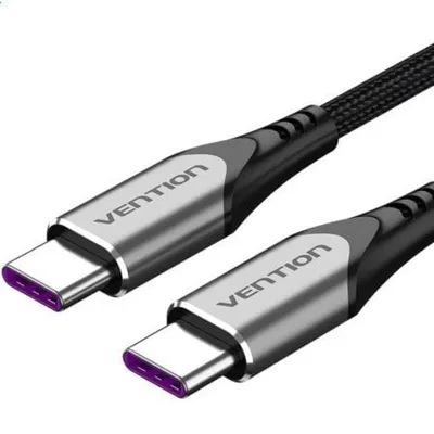 Vention TAEHG USB-C-Kabel 1,5 m 100 W 480 Mbit/s Grau verstärktes Nylon