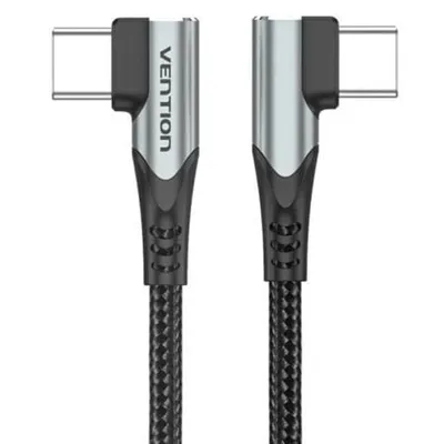 VENTION TANHD USB-C-Kabel 90°-Winkel 100 W 5 A 480 Mbit/s 50 cm Grau