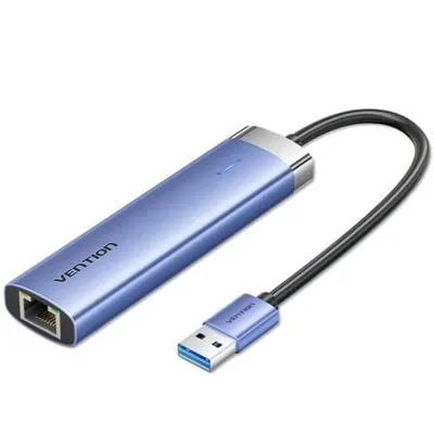 Vention USB Hub TGFSB 3xUSB 3.0/RJ45/USB-C PD Aluminiumlegierung 5Gbps