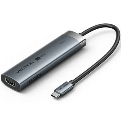 Dockingstation Vention TGMHB USB Typ-C 3xUSB 3.0 HDMI 4K 1xUSB-C PD 100W Aluminium