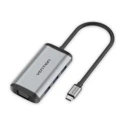 Docking Station Vention TGSHB USB-C 5en1 HDMI 4K VGA Grau