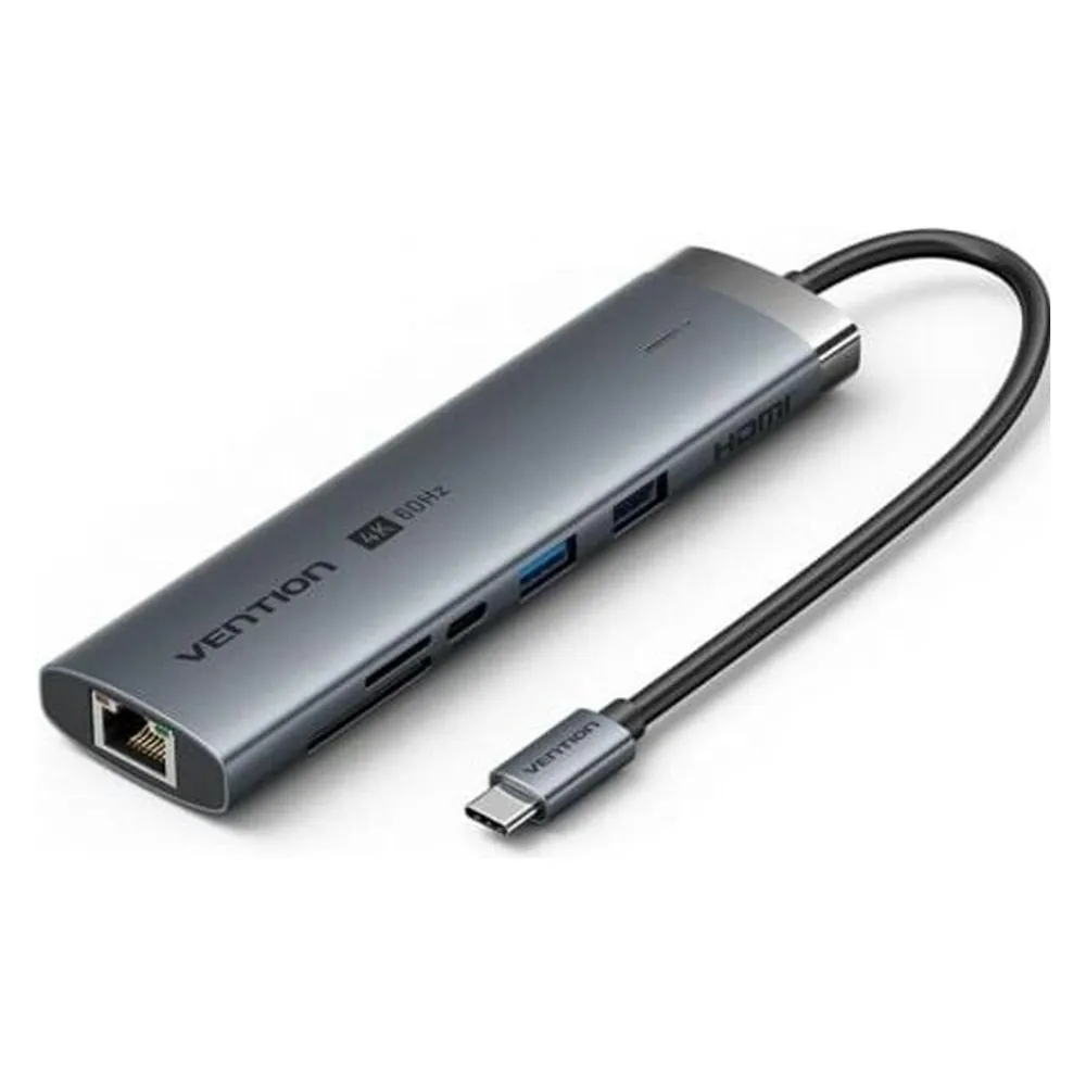 Hub Vention 9 Ports 5 Gbps TGVHB USB-C RJ45 HDMI SD Audio PD 100W