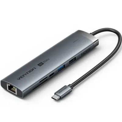 Hub Vention 9 Ports 5 Gbps TGVHB USB-C RJ45 HDMI SD Audio PD 100W