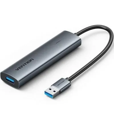 Hub Vention 5 Ports 5 Gbps TGXHB USB-A/USB-C Aluminium Grau Schnellladung