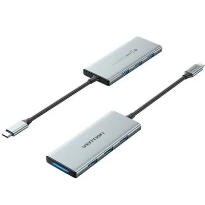 Dockingstation Vention TOPHB USB-C HDMI 4K 3xUSB 3.0 SD/MicroSD-Lesegerät Grau