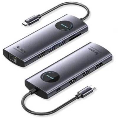 Dockingstation Vention TQWHB 10-in-1 2xHDMI 4K DisplayPort USB-C