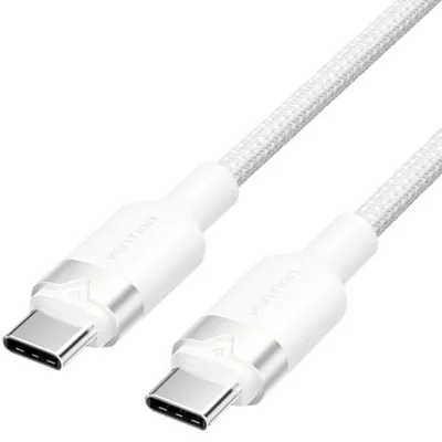 Vention TRDWH USB-Kabel 2.0 Typ-C, Stecker auf Stecker, 3 A, 60 W, 480 Mbit/s, 2 m, Weiß