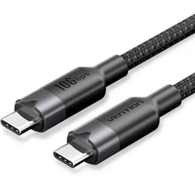 Vention TRGBH USB 3.2 Typ-C zu Typ-C Kabel 2m 100W 10Gbps Schwarz