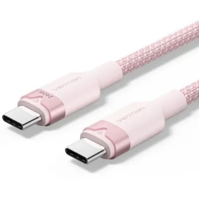 Kabel USB-C Vention 5A 240W 1m Rosa