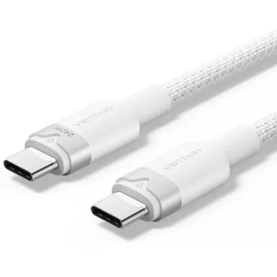 Kabel USB Type-C Vention 5A 240W 480Mbps 1m Weiß