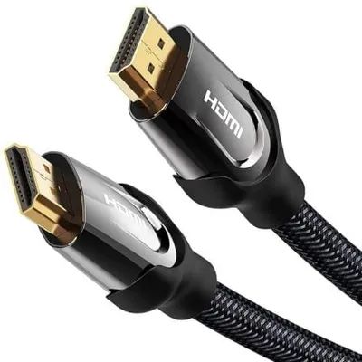 VENTION HDMI-Kabel VAA-B05-B100 4K 1m Stecker auf Stecker 2.0 Zink-Nylon Gold Schwarz