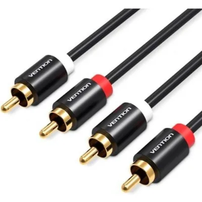 Kabel Vention VAB-R06-B300 2x RCA Stecker zu 2x RCA Stecker 3m Schwarz Kabel Vention VAB-R06-B300 2x RCA Stecker zu 2x RCA Stecker 3m Schwarz