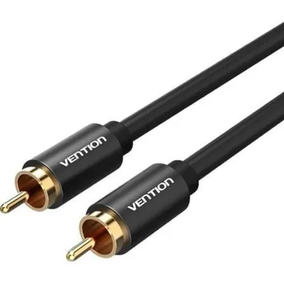Vention VAB-R09-B150 Cinch-Stereokabel, 1,5 m, doppelt geschirmt, Goldkontakte, schwarz