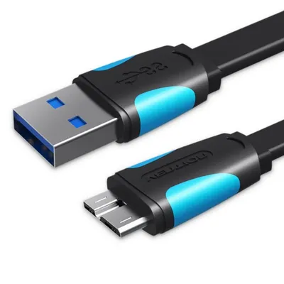 Kabel Vention VAS-A12-B050 USB 3.0 MicroUSB 0,5m 5Gbps Schwarz Blau Kabel Vention VAS-A12-B050 USB 3.0 MicroUSB 0,5m 5Gbps Schwarz Blau