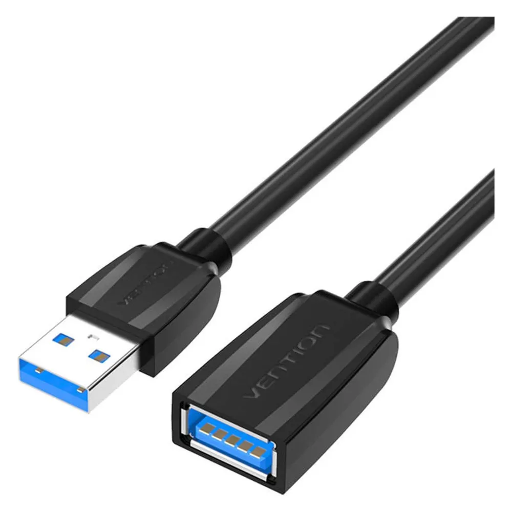 Vention Extension Cable USB 3.0, male USB to female USB, 2m (Black) (2 m)