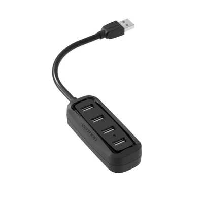 Hub Vention 4 Ports USB 2.0 480 Mbps VAS-J43-B050 Schwarz 50cm ABS PVC