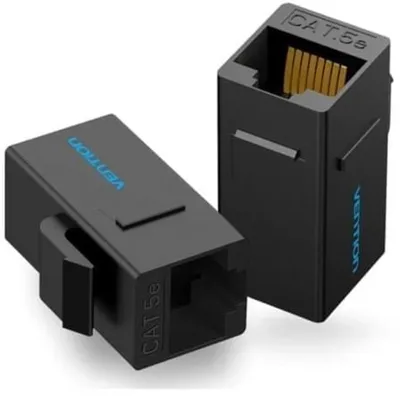 Vention VDD-B07-B RJ45 Cat5e Buchse/Buchse Adapter Schwarz ABS