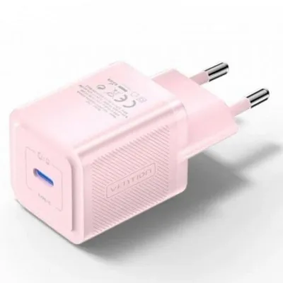 Vention FEPP0-EU GaN USB-C 20W Wandladegerät Rosa