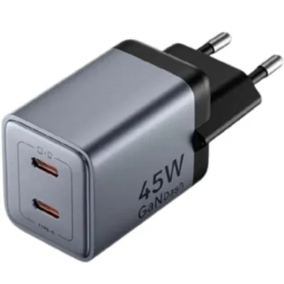Wandladegerät GaN Vention TZ-FCDH0-EU 45W USB-C + USB-C-Kabel 1m