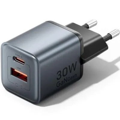 Wandladegerät Vention FEWH0-EU GaN 30W 1x USB-C 1x USB Schnellladen