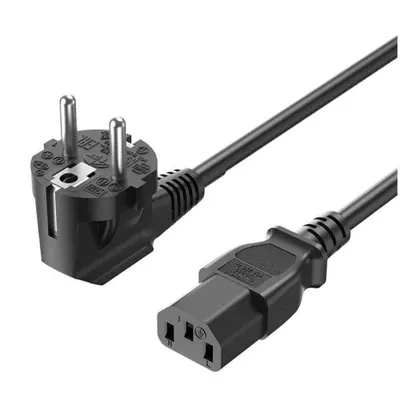 Vention Europäisches Stromkabel CEE7 IEC C13 1,8 m Schwarz