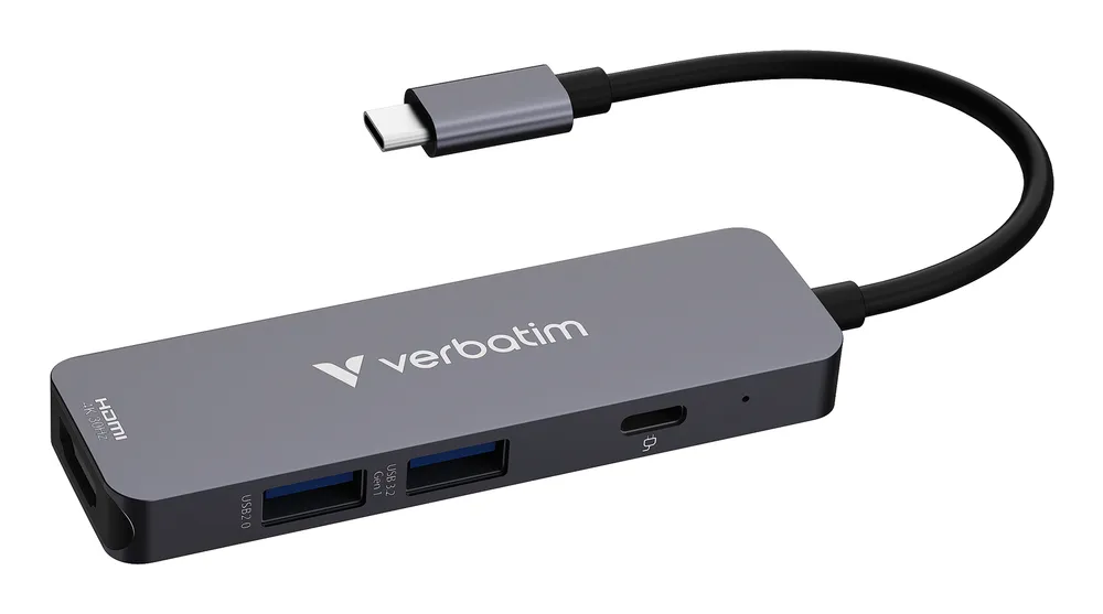 Hub Verbatim 4 Ports 5 Gbps USB 3.2 Gen 1 Modell 32155 HDMI 4K