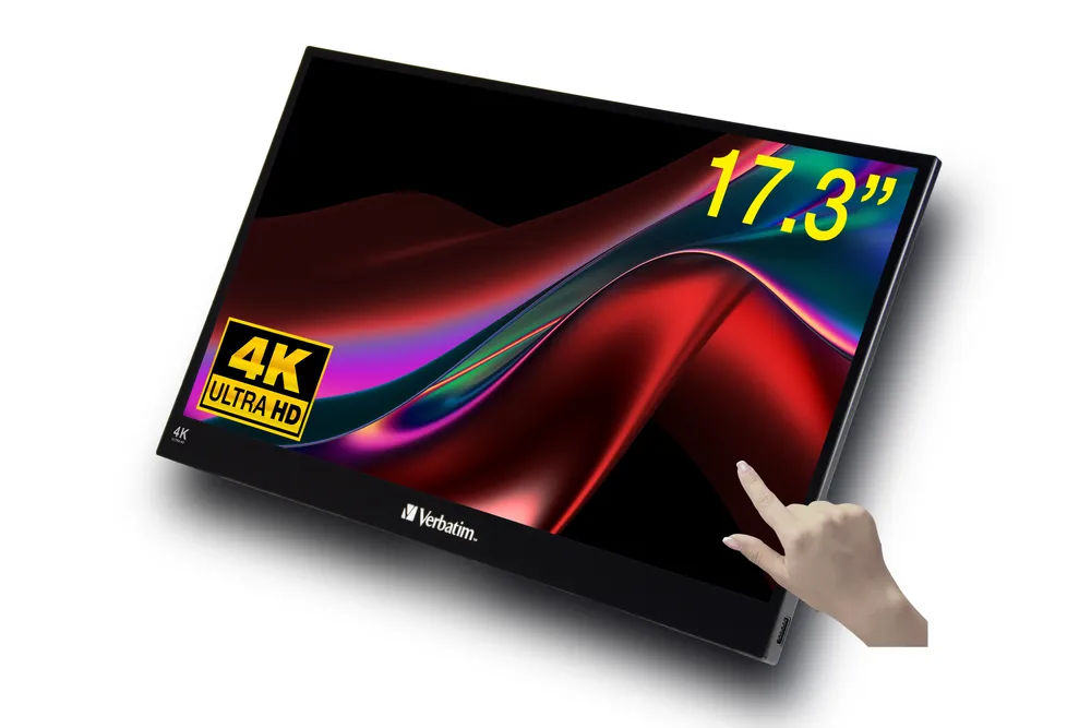 Monitor tragbar Verbatim 32239 43,9 cm 4K Ultra HD IPS Touchscreen USB-C USB HDMI Schwarz