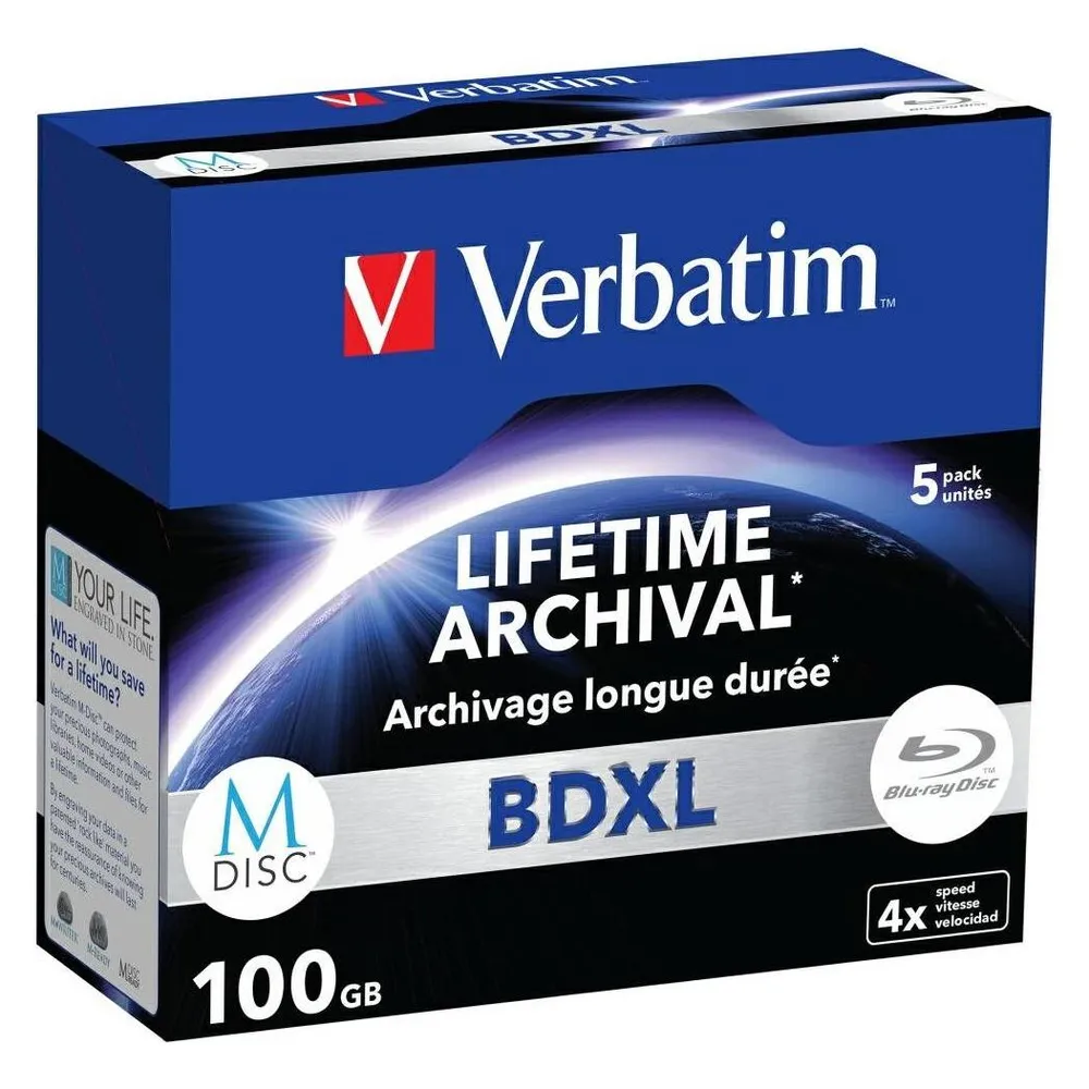 Optische Disc Verbatim BD-XL M-Disc 100 GB 5 Einheiten
