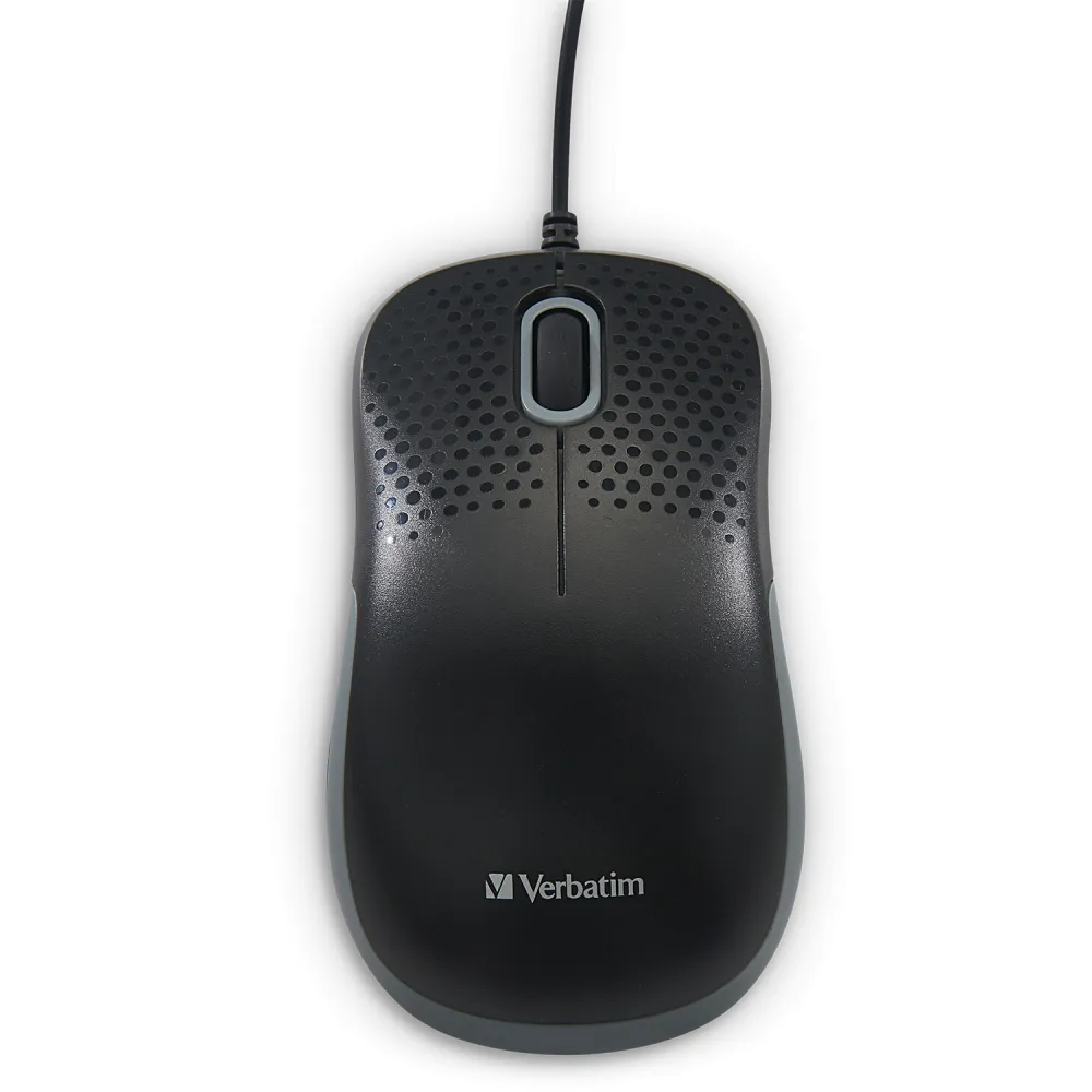 Maus Verbatim 49024 USB Typ-A 1000 DPI Schwarz Ergonomisch Rechts