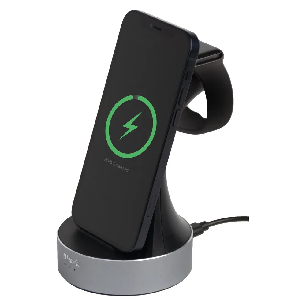 Verbatim 2 in 1 Qi Wireless+Apple Watch Charger