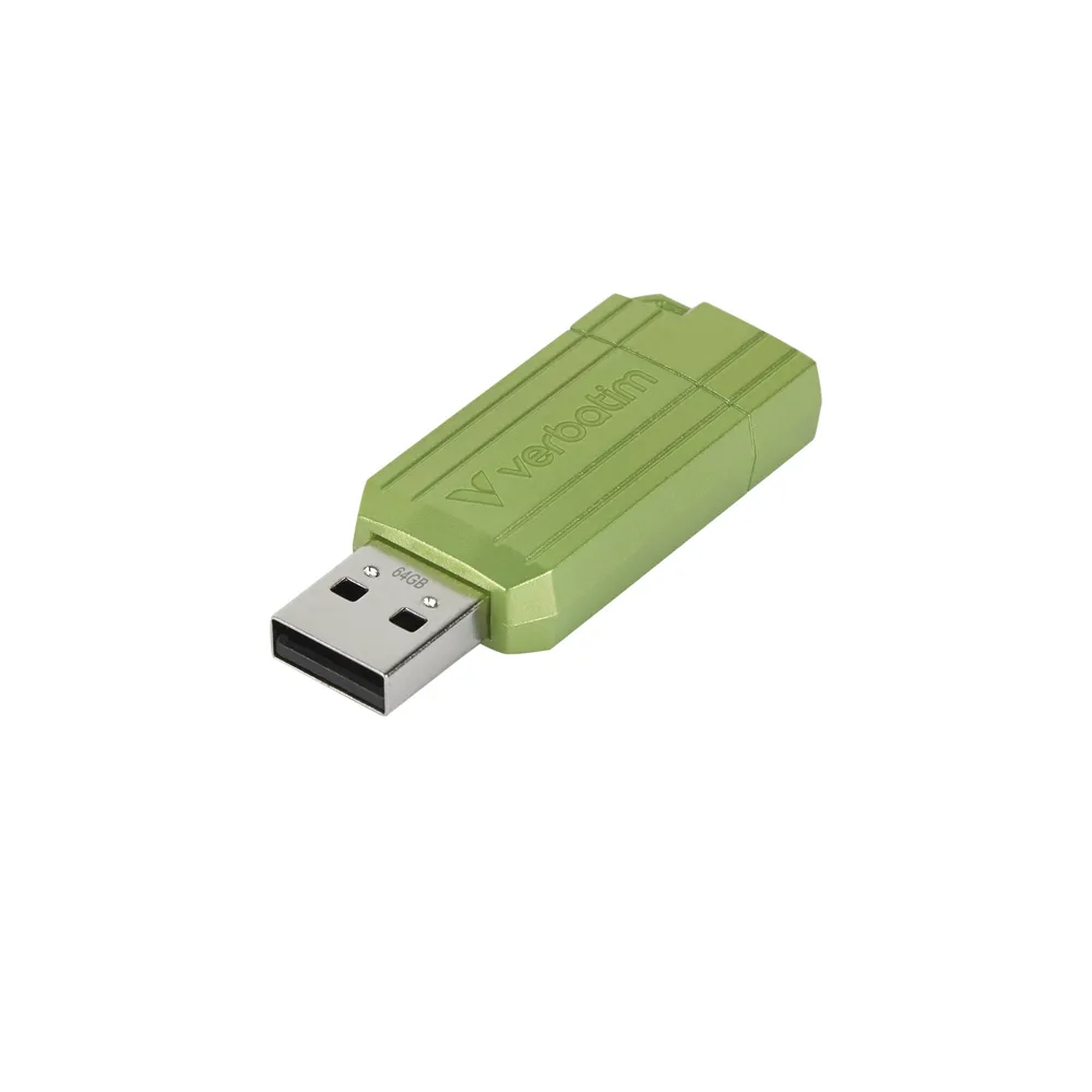 Verbatim Store n Go Pinstripe USB 2.0 Eucalyptus Green 64GB | 49964 | USB-Stick - 64 GB