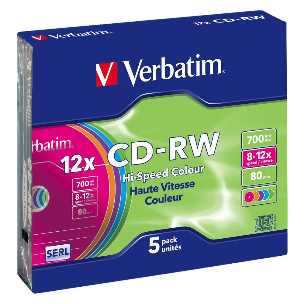 CD-RW 700MB 12X 5ER SC CD-Rohlinge