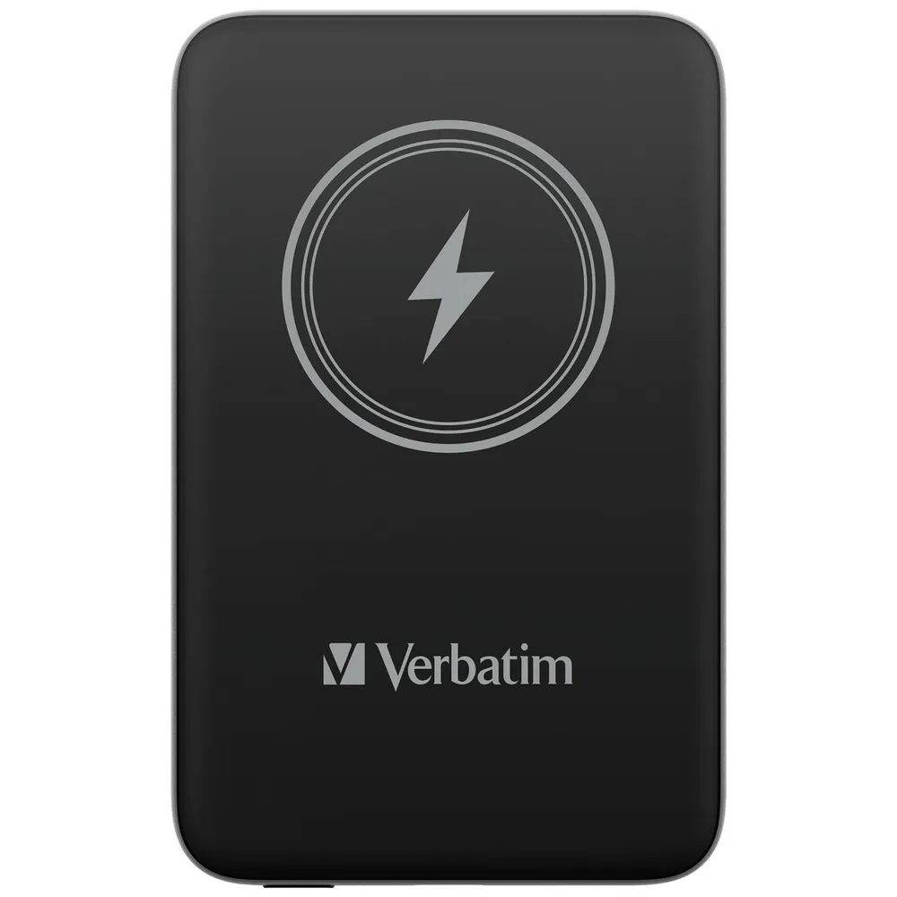 Charge 'n' Go Power Bank 10.000 mAh magnetisches kabelloses Laden, Schwarz