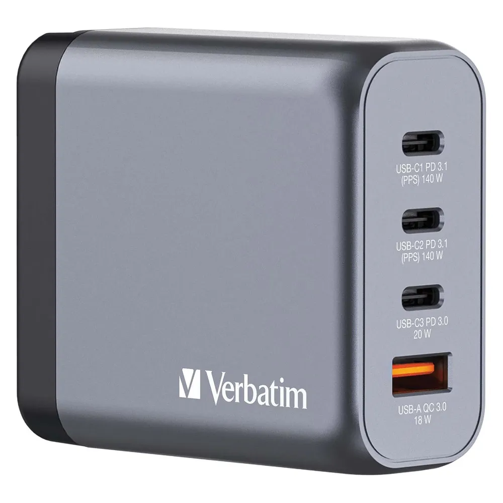 Ladegerät USB-C PD 140W Verbatim GNC-140 Quick Charge 3.0