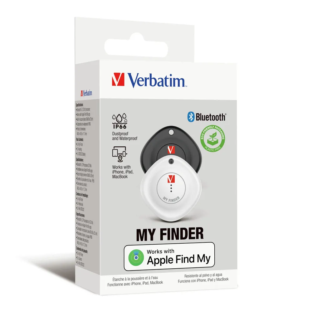 My Finder Bluetooth-Tracker - Zweierpack, Schwarz/Weiß