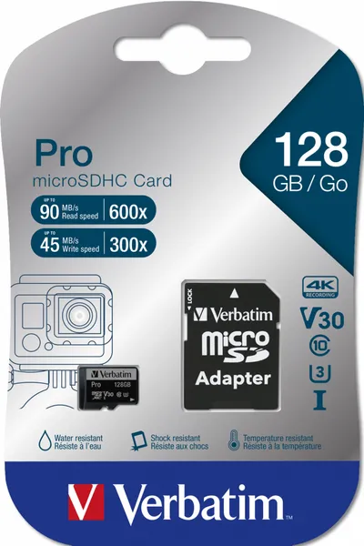 Pro 128 GB mit Adapter micro SD Speicherkarte