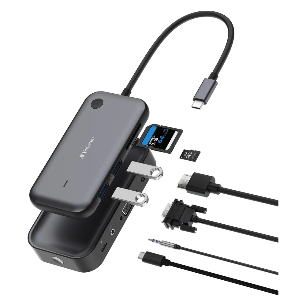 Share My Screen 1080p Drahtloser USB-C-Monitor-Adapter mit Hub WDA-01