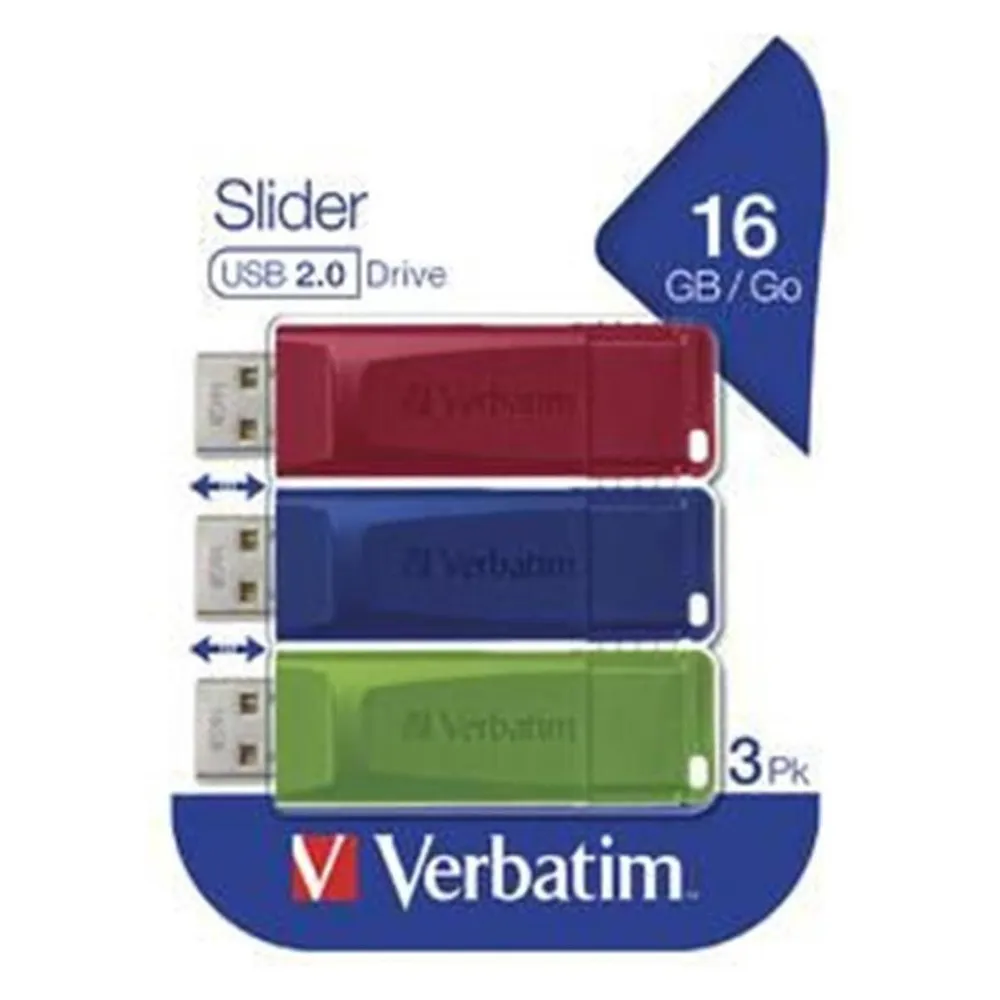 Slider USB 2.0 16GB (3 Stück) USB-Stick