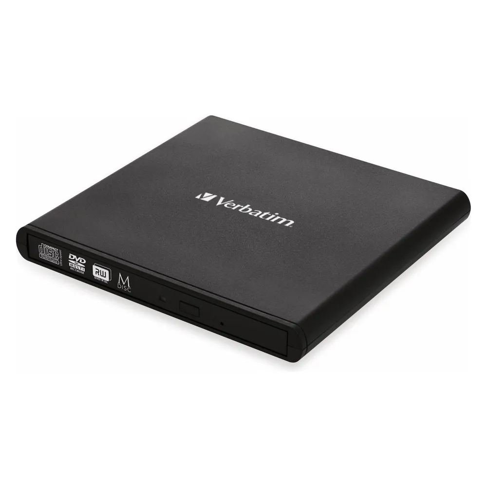 Slimline USB 2.0 inklusive USB-A-zu-USB-C-Adapter Externer DVD-Brenner