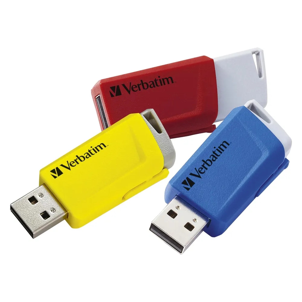 Store 'n' Click USB 3.2 Gen 1 3x 16GB Rot/Blau/Gelb USB-Stick