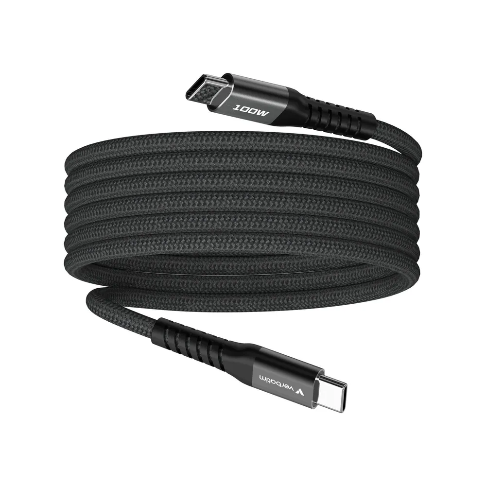 Sync & Charge Magnetkabel - 100W, USB-C auf USB-C, 1,2m, Schwarz