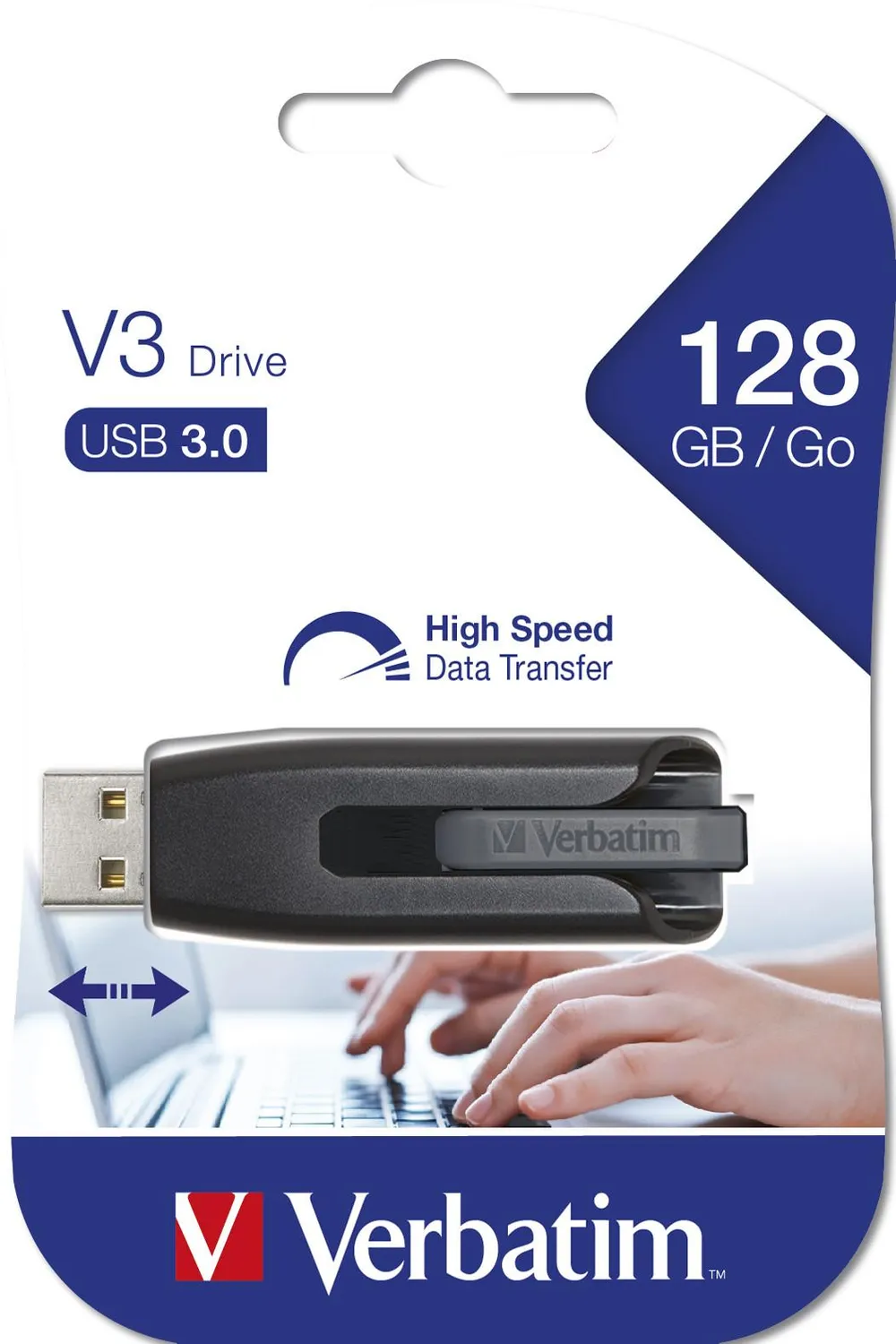 V3 USB 3.0 128 GB schwarz USB-Stick