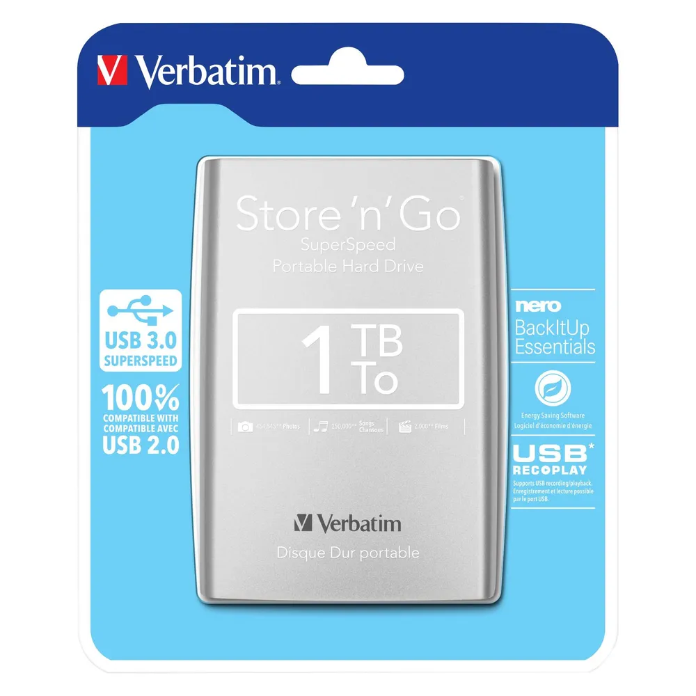 VERBATIM Externe USB 3.0 Festplatte Store 'n' Go