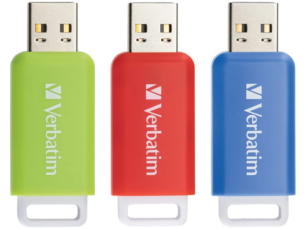 VERBATIM USB-2.0-Stick Databar 3er Pack (16GB, 32GB & 64GB)