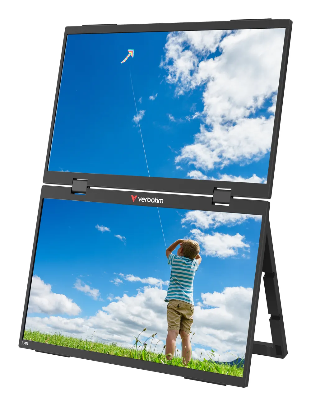 Monitor Verbatim Portable Dual Essentials 15,6" FullHD IPS HDR Lautsprecher VESA