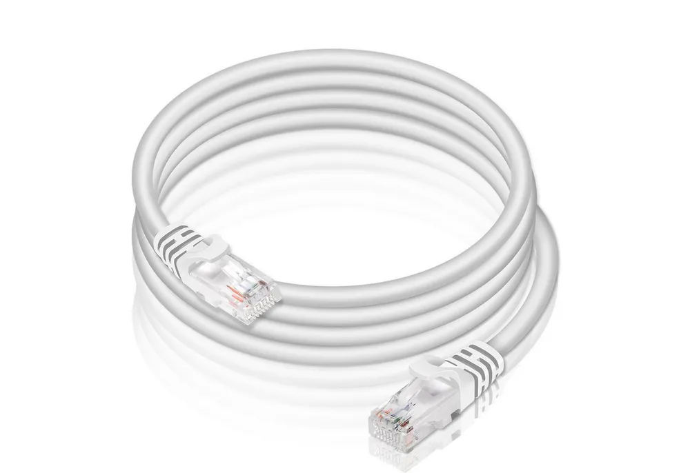 VERCO Cat 6 Netzwerkkabel rundes LAN-Kabel, RJ-45 (Ethernet), (300 cm), 10 / 100 / 1000 Mbits Geschwindigkeit bis 1 Gbits UTP Patchkabel