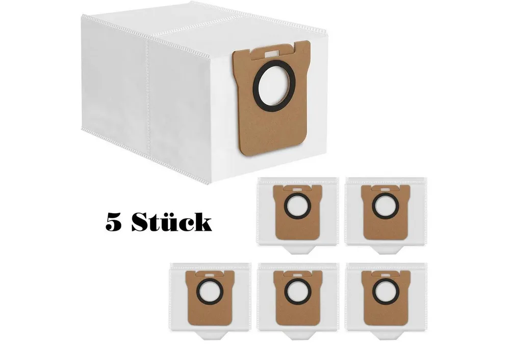 VERCO Staubsaugerbeutel Staubbeutel für Dreame D10 Plus, passend für Für Dreame, 5 St., Ersatz Staub Beutel für die Absaug Basis Station