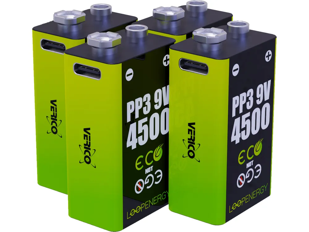 VERICO Li-Ion-Akku Loop Energy 9 V- Block, 4er Pack