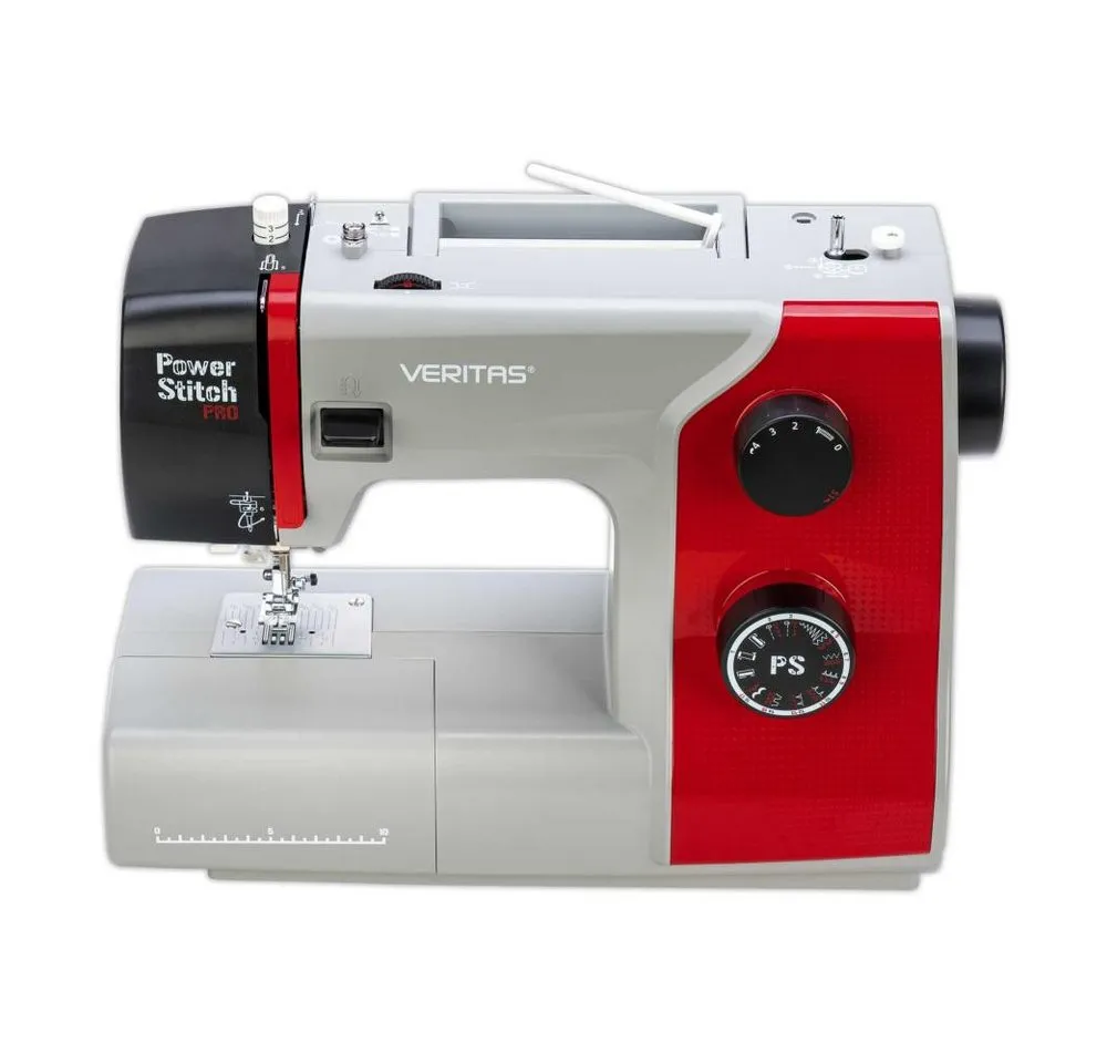 Veritas Nähmaschine - Power Stitch PRO, 17 Programme, 17 Stichprogramme, Nähfußdruck regulierbar, Fadenabschneider