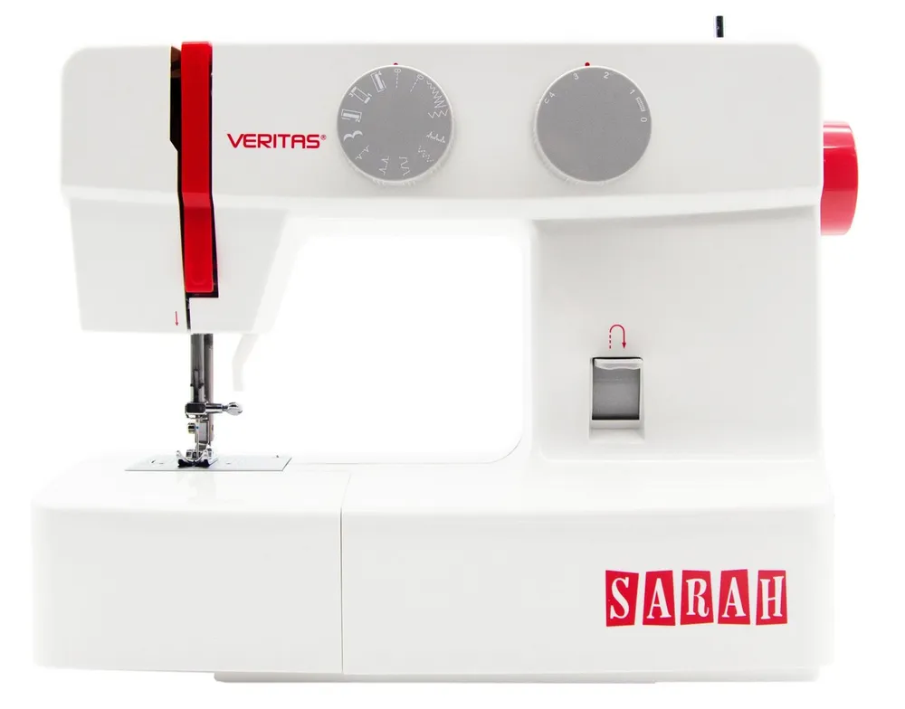 Veritas Nähmaschine SARAH Freiarm, Fadenabschneider, einstellbare Stichlänge, Zubehör, 13 Programme, Ideal für Anfänger und Kinder